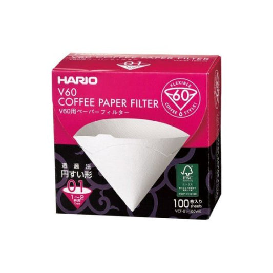 Hario Paper Filter V60-01 Dripper 100 pcs box