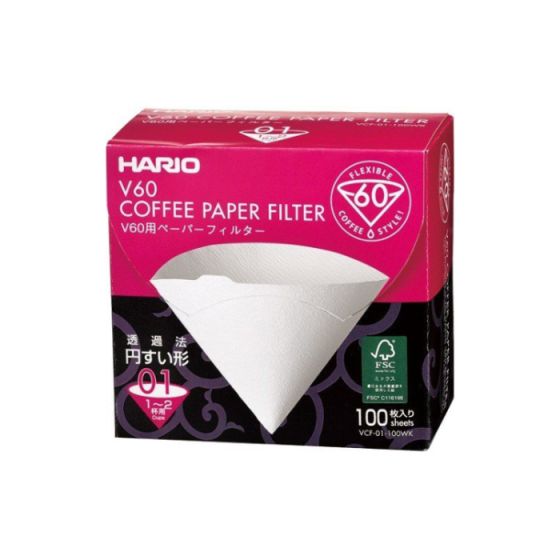 Hario Paper Filter V60-01 Dripper 100 pcs box