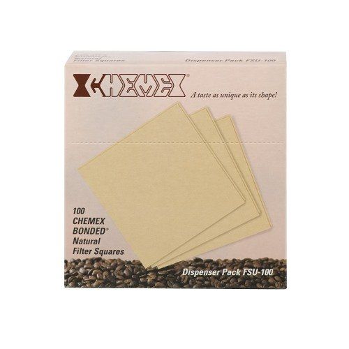 Chemex Square Paper Filters - Natural - 6, 8, 10 Cups 100 pcs