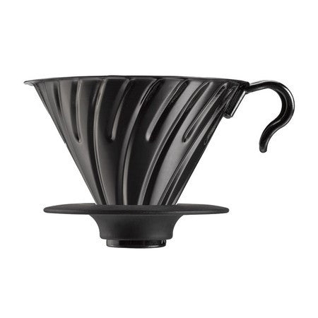 Hario Metal Dripper V60-02 with silicone base Black