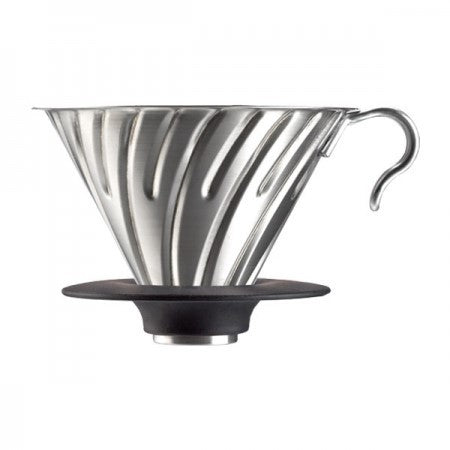 Hario Steel Dripper V60-02 with silicone base