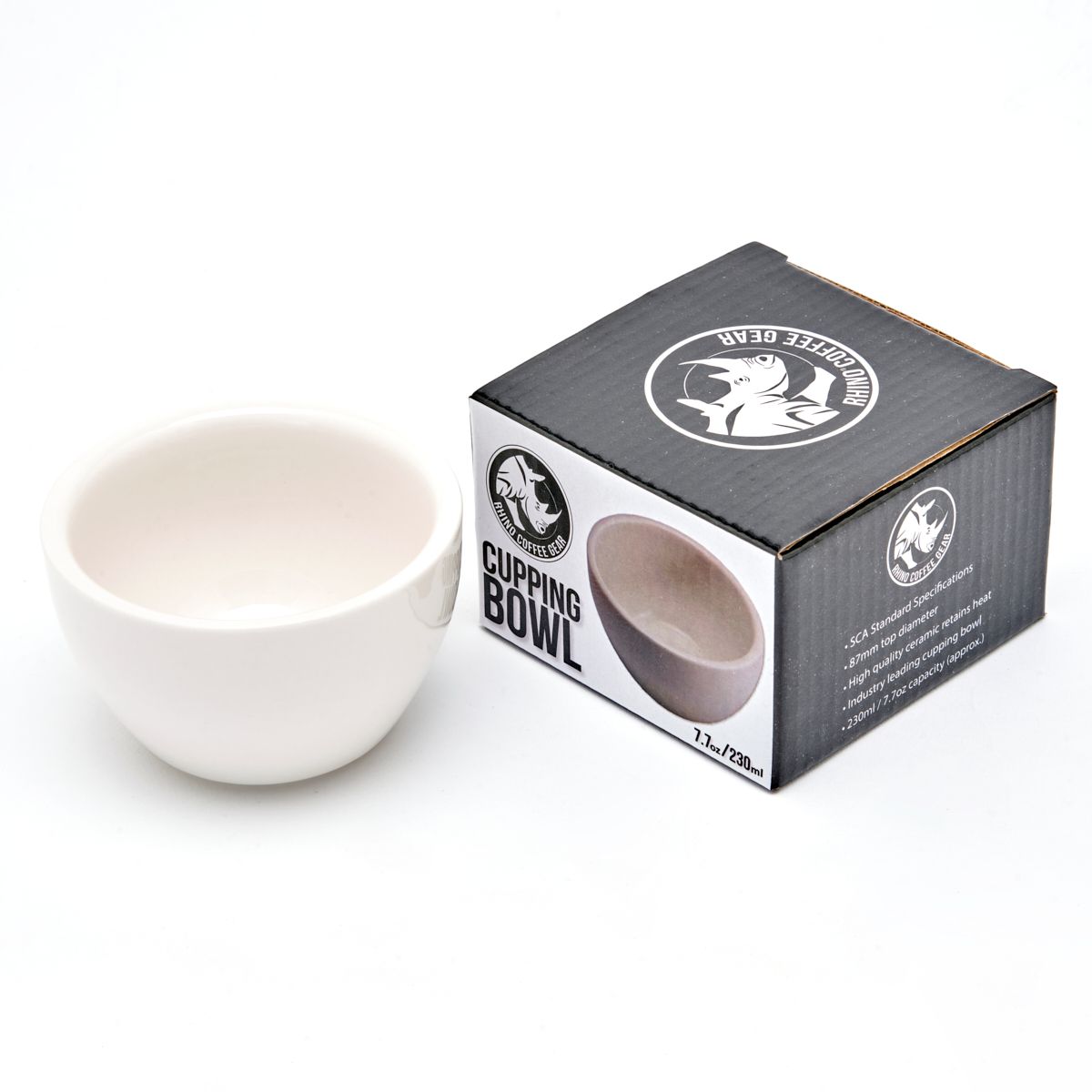 Rhino Cupping Bowl - White