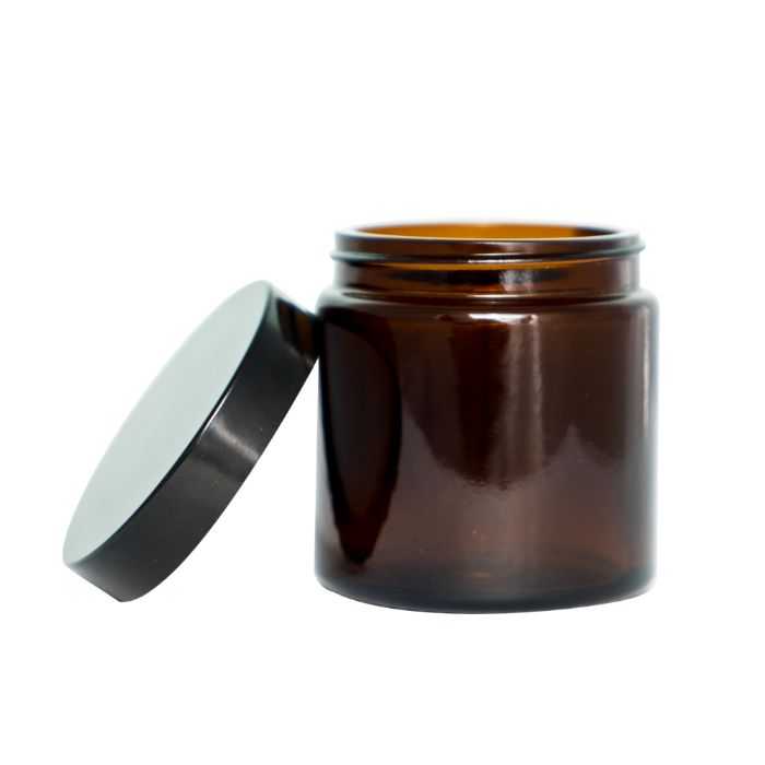 Comandante Bean Jar - brown glass w Lid