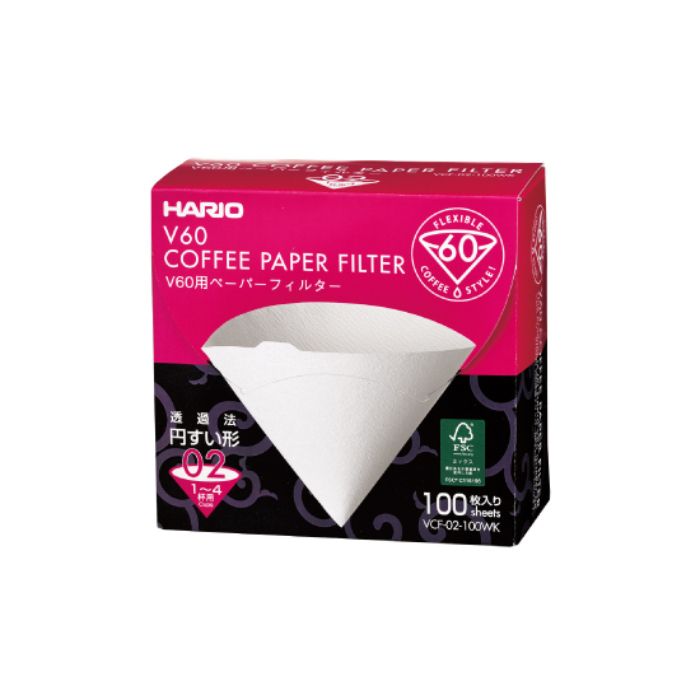 Hario Paper Filter V60-02 Dripper 100 pcs box