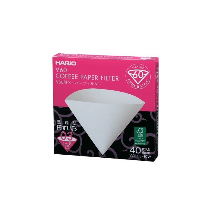 Hario Paper Filters V60-03 Dripper 40 pcs